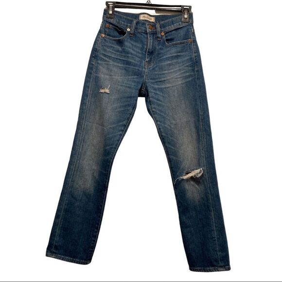 Madewell Cruiser Straight Crop Denim Roger Wash - Picture 3 of 9